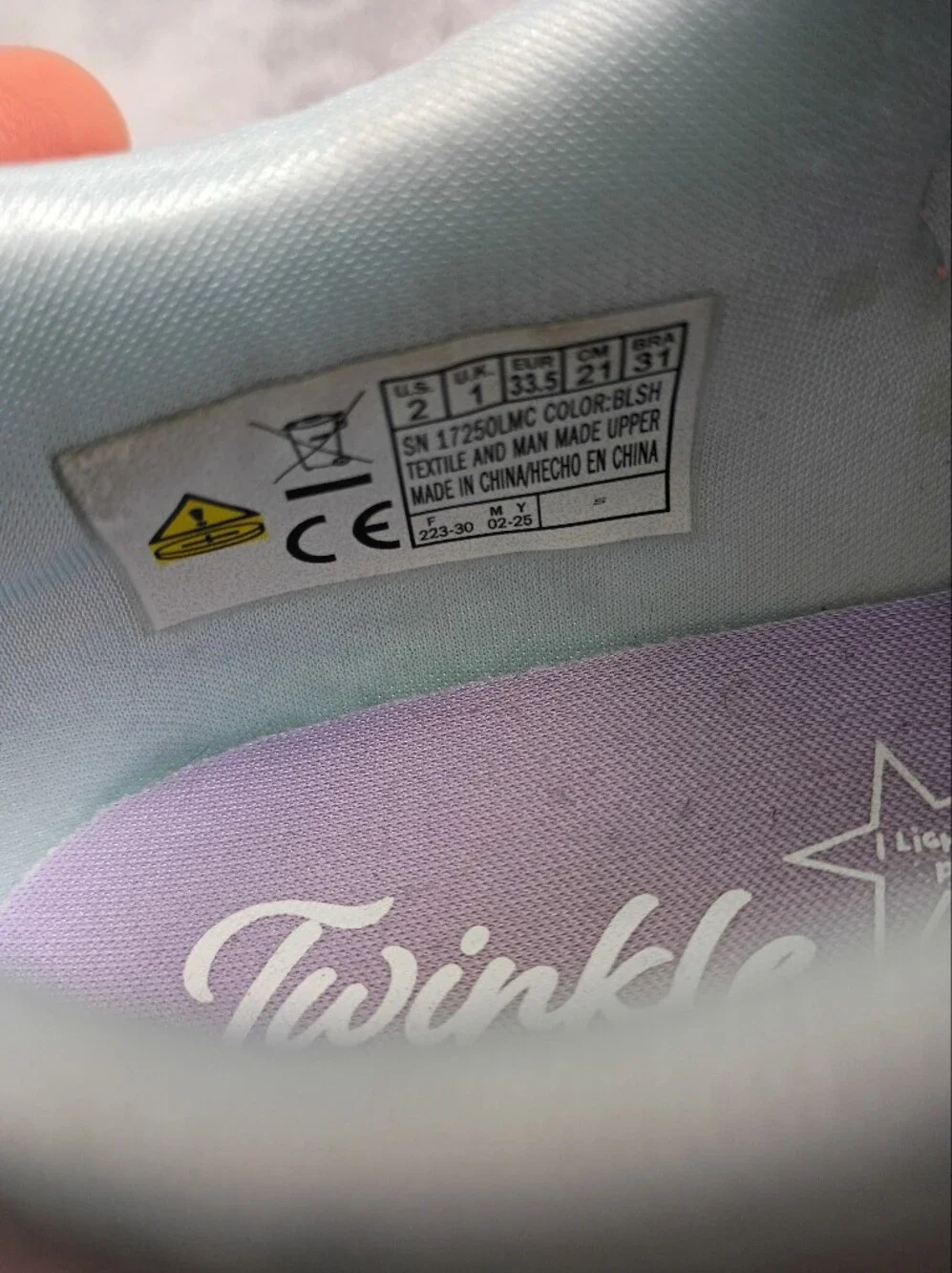 Girls Pink and Purple Light-Up Sneakers